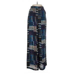 Modcloth Pants Blue Plaid Patchwork Print